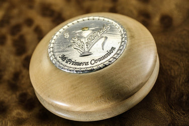 First Communion Rosary Box | Mi Primera Comunion | 3.5" Wood Box | Handcrafted in Poland