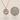Gold Filled Saint Dymphna medal necklace with size and quarter coin comparison on a beige background
