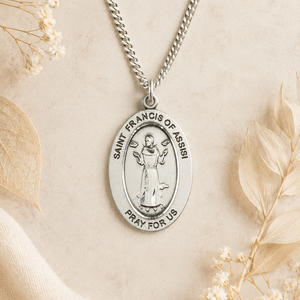Sterling Silver St. Francis of Assisi Pendant 1