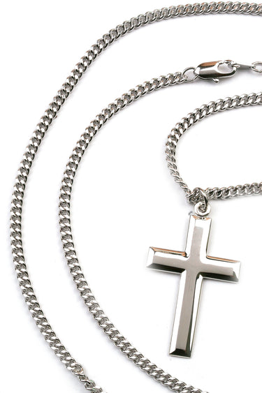 Sterling Silver Heavy Curb Chain Necklace | 24" Chain | 1-3/8 x 3/4 Links | USA Made by Bliss