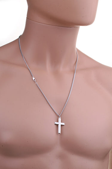 Sterling Silver Heavy Curb Chain Necklace | 24" Chain | 1-3/8 x 3/4 Links | USA Made by Bliss