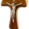 Hand-carved 8 inch natural wood Franciscan Tau Cross made in Italy showing traditional T-shape design