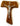 Hand-carved 8 inch natural wood Franciscan Tau Cross made in Italy showing traditional T-shape design