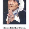 Mother Teresa of Calcutta Rosary Card credit card sized Catholic prayer tool with raised tactile beads by RosaryCard