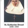 St. Katharine Drexel Rosary Card credit card sized Catholic prayer tool with raised tactile beads by RosaryCard