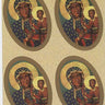 Our Lady of Czestochowa Black Madonna Catholic Stickers sheet with 4 large icons 4.5x5.25 inches