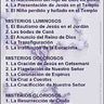 Spanish language rosary mysteries prayer card with tactile beads in wallet credit card size