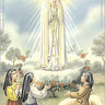 Fatima Rosary Card pocket sized tactile Catholic prayer card with raised beads